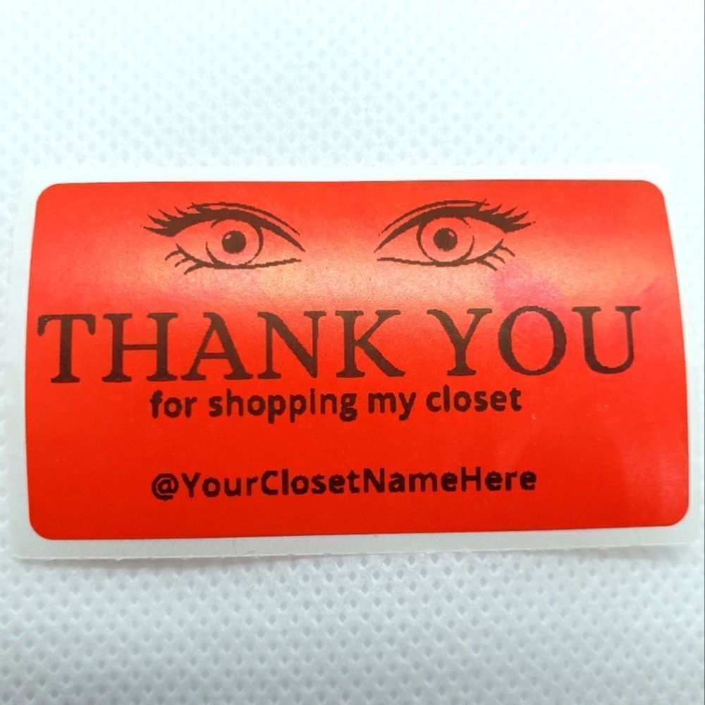 8/$20 40ct Customizable Stickers 2.25" x 1.25" Red Labels